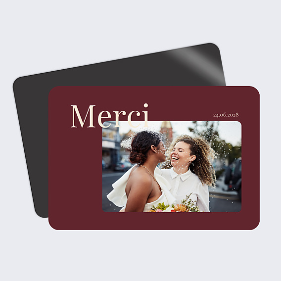 Remerciements mariage Merci chevauché