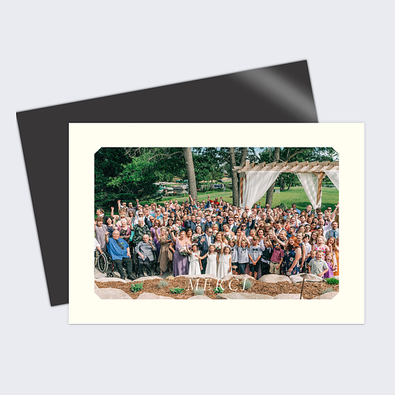 Carte remerciement mariage Effet Argentique