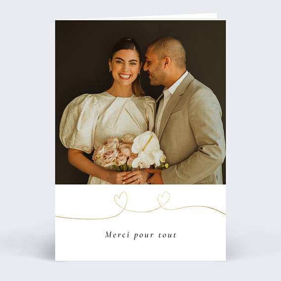 Remerciements mariage Ligne du Coeur photo