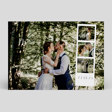Carte remerciement mariage Polaroid Mariage