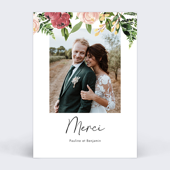 Remerciements mariage Wild Flowers