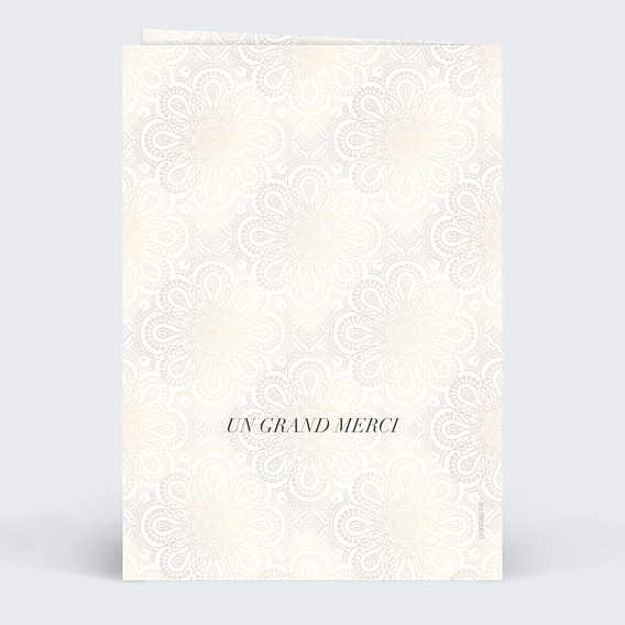 Carte remerciement mariage Kamadeva Verso