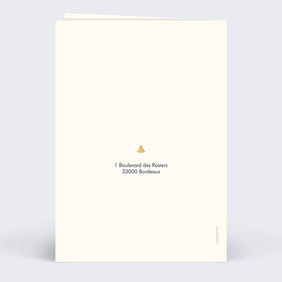 Carte remerciement mariage Rêve Oriental Verso