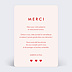Carte remerciement mariage 1001 Cœurs Verso