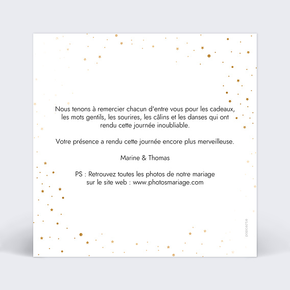 Remerciements mariage Pétillant