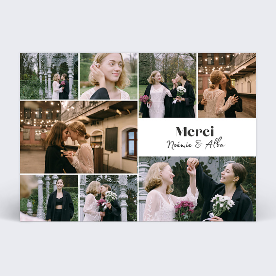 Remerciements mariage Escapade