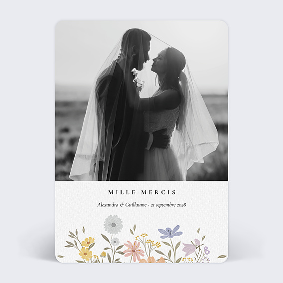 Remerciements mariage Idylle Bucolique