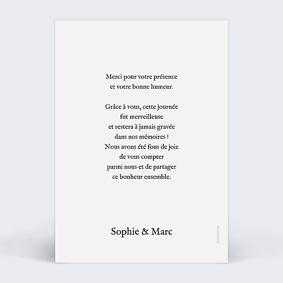 Remerciements mariage Cadre dentelle