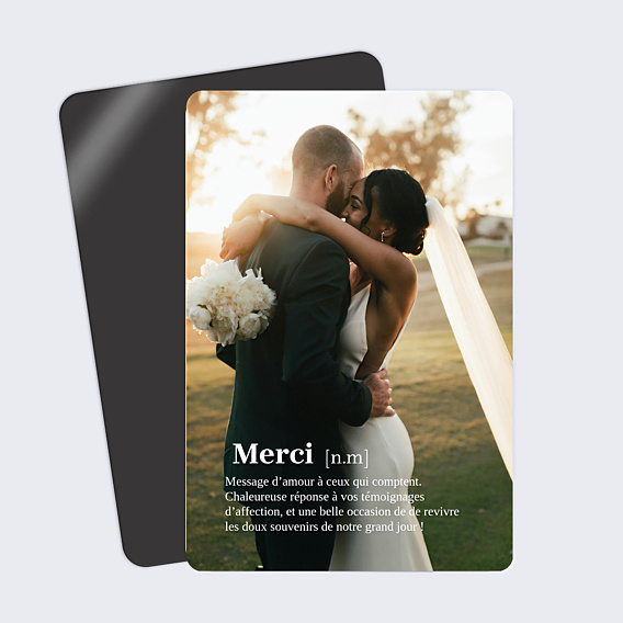 Remerciements mariage Petite Définition