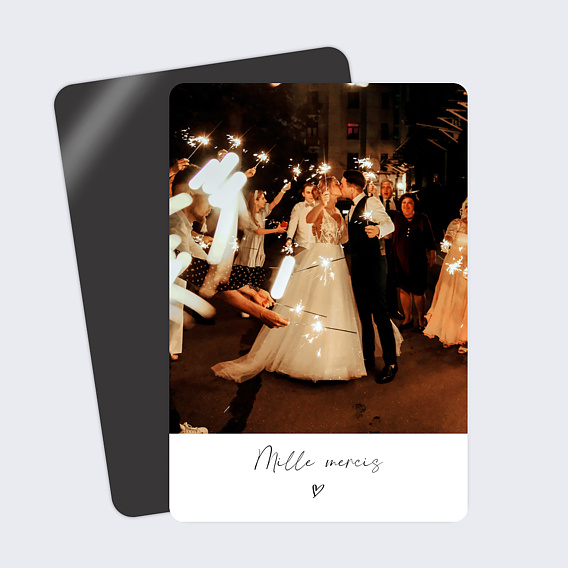 Carte remerciement mariage Moments Volés