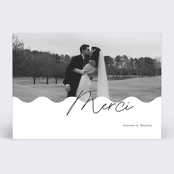 Remerciements mariage Vague d'Amour
