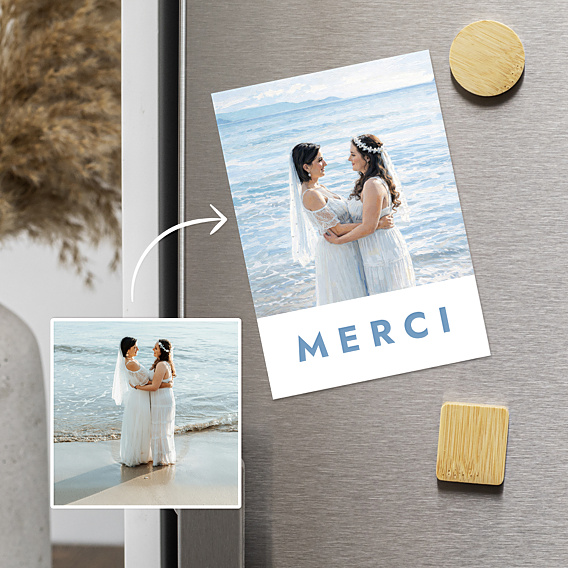 Remerciements mariage Portrait à l'huile
