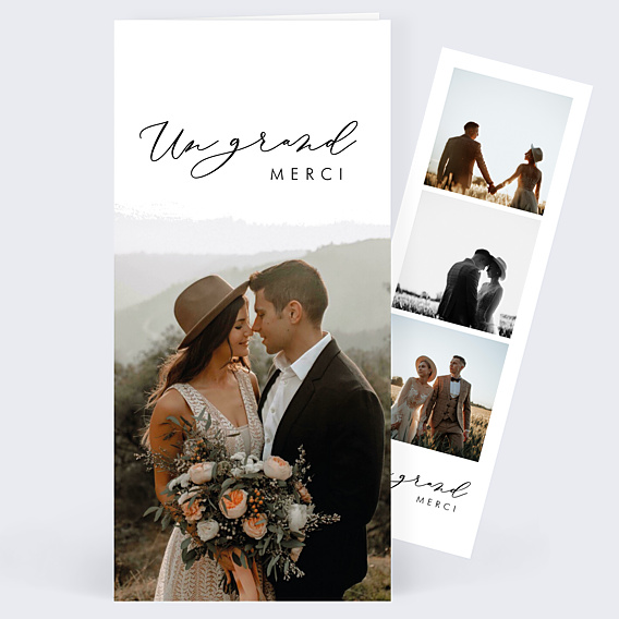 Remerciements mariage Effet Photo