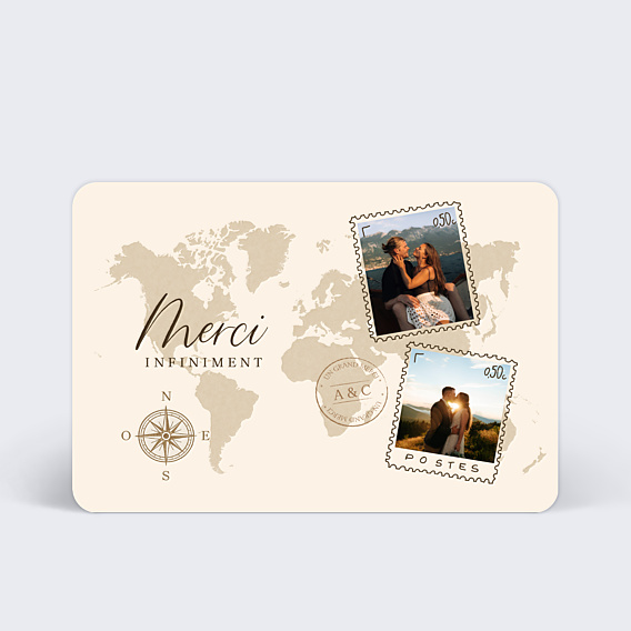 Remerciements mariage Voyage Mariage