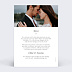 Carte remerciement mariage Gratitude Verso