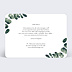 Carte remerciement mariage Branche d’Eucalyptus Verso