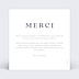 Carte remerciement mariage Pleine Page Minimaliste Verso