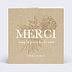 Carte remerciement mariage Merci fleuri avec graines Recto