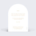 Carte remerciement mariage Ligne ocre Arche Verso