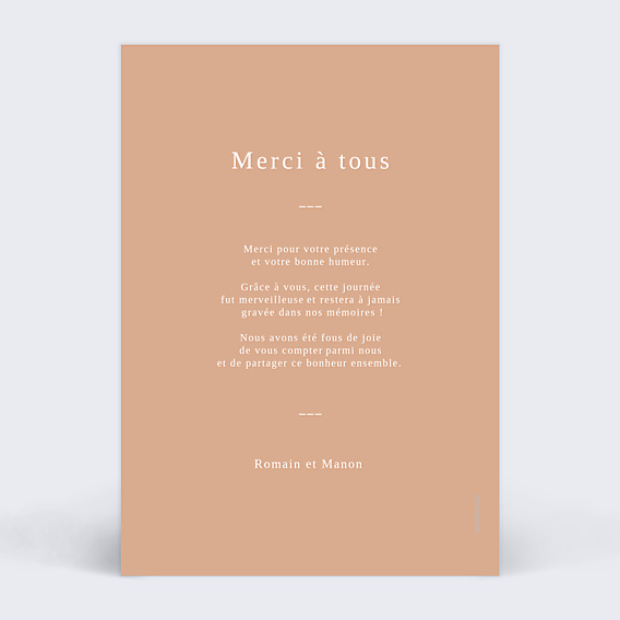 Remerciements mariage Berlingot