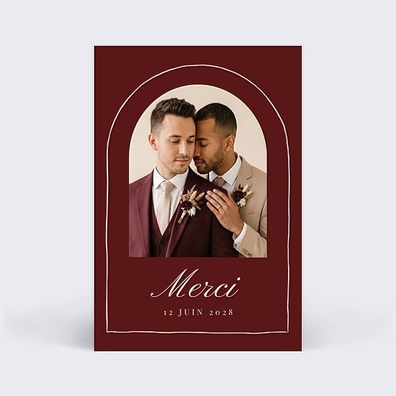 Remerciements mariage Passion éternelle