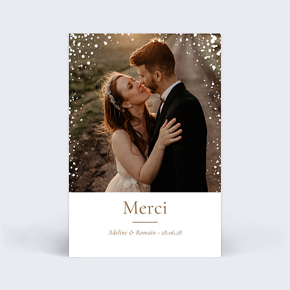 Remerciements mariage Couronne de Dentelle