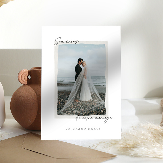 Remerciements mariage Effet Photo Vintage