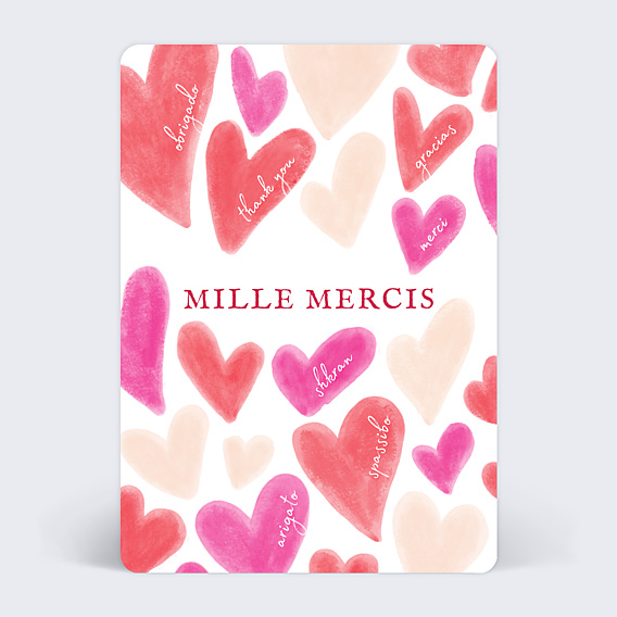 Remerciements mariage Mille mercis