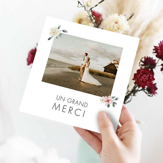 Carte remerciement mariage Romance Après 4