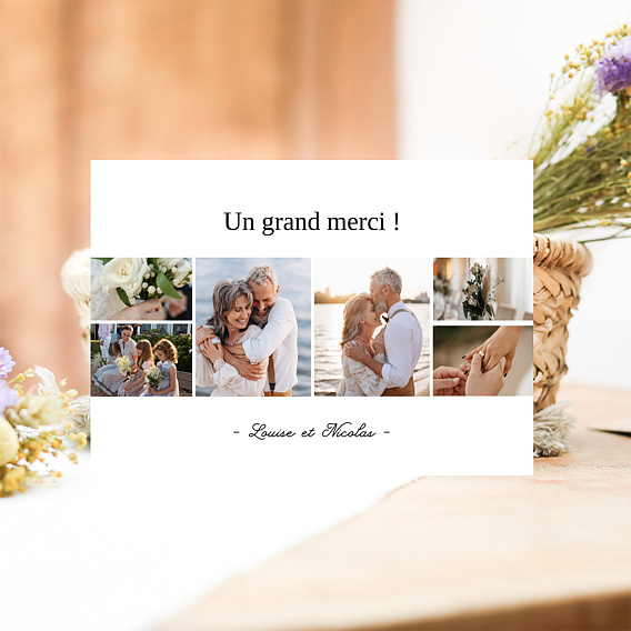 Remerciements mariage Horizon