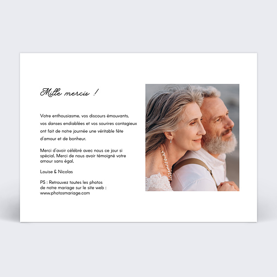 Remerciements mariage Horizon