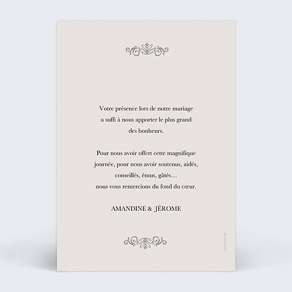 Remerciements mariage Journal