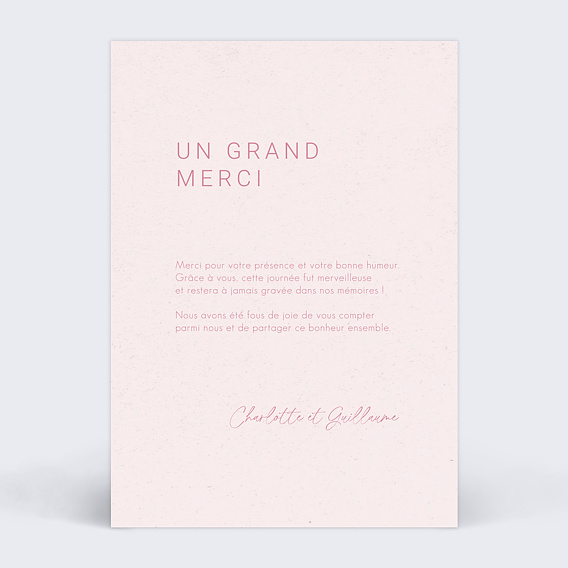 Carte remerciement mariage Maison Lemoine X Popcarte - Ivory Verso