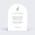 Remerciements mariage Portrait minimaliste avec couronne eucalyptus