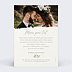 Carte remerciement mariage Olivier Mariage Verso