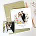 Remerciements mariage Portrait minimaliste avec couronne champêtre