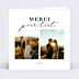 Remerciements mariage Grande Typo Merci avec graines
