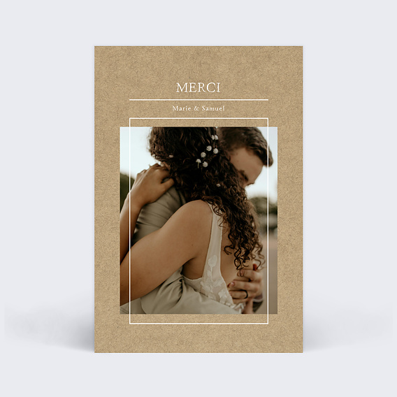 Remerciements mariage Joli Kraft