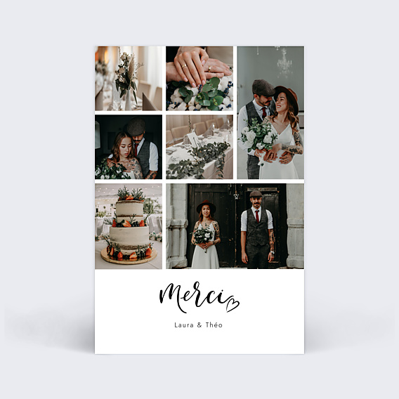Remerciements mariage Harmonie