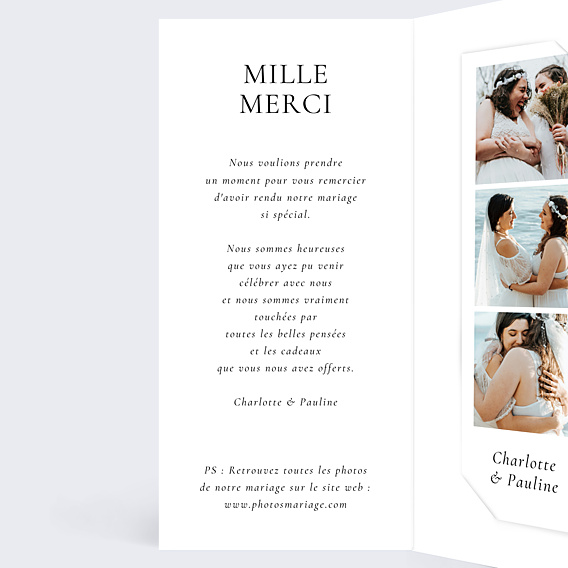 Remerciements mariage Multi Intemporel