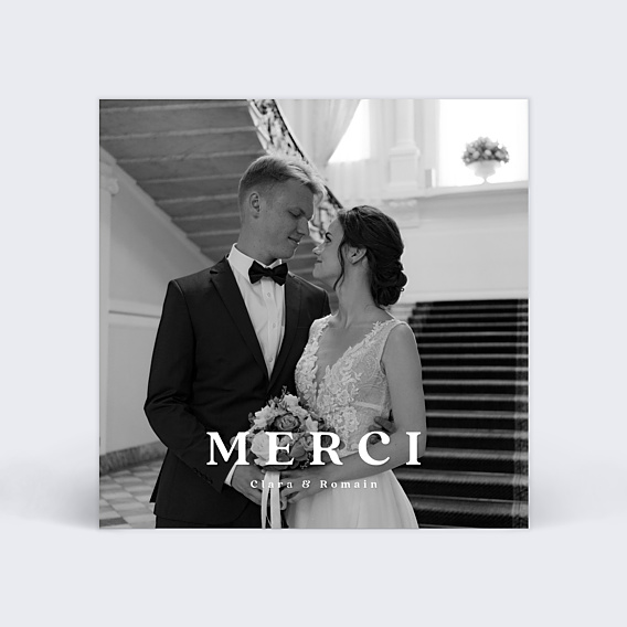 Remerciements mariage Pleine Page Minimaliste