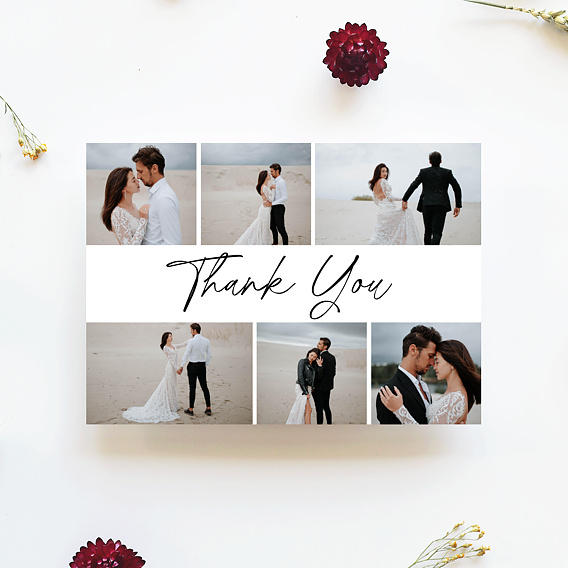 Remerciements mariage Merci Calligraphié