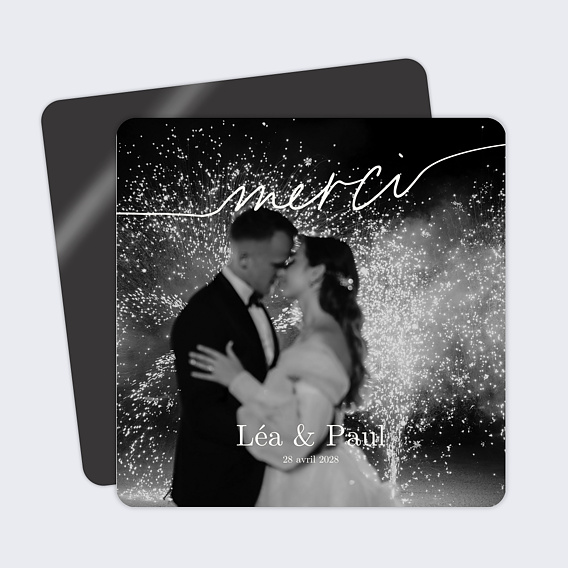 Remerciements mariage Ligne Blanche