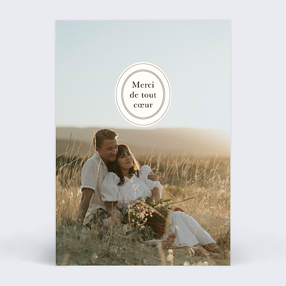 Remerciements mariage Étiquette Bohème