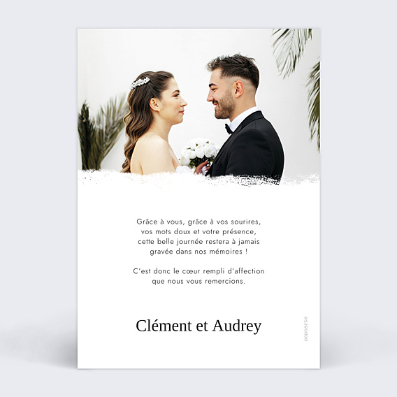 Remerciements mariage Portrait en aquarelle