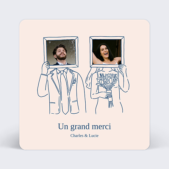 Remerciements mariage Memory