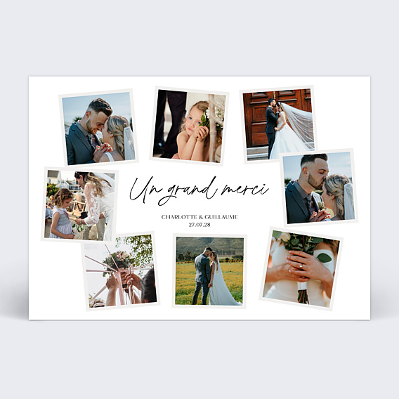 Remerciements mariage Éclats d'Amour