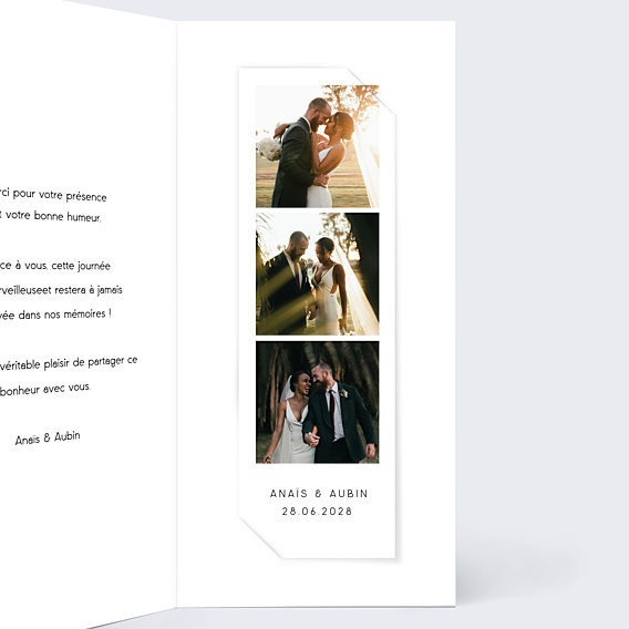 Remerciements mariage Beau Pêle-mêle