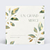 Remerciements mariage Feuilles de Jade