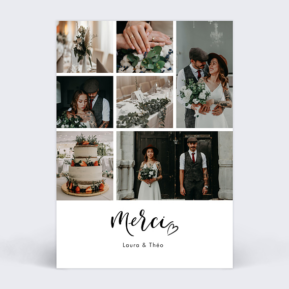 Remerciements mariage Harmonie